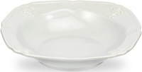 Portmeirion Fleur De Lys Grey Rimmed Soup Bowl, Set of 4