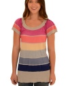 Free People Women's Happy Rainbow Sweater Top Blueberry LG