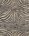 Liora Manne Ravella Zebra Rug, 8-Feet 3-Inch by 11-Feet 6-Inch, Black