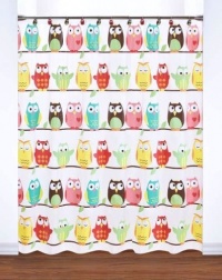 Owl PEVA Shower Curtain