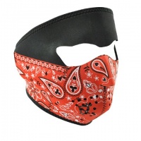 ZANheadgear Paisley Neoprene Face Mask Bandanna (Red)