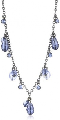 1928 Jewelry Midnight Blues Cluster Beads with Crystals Necklace