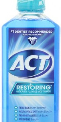 ACT Restoring Mouthwash, Cool Splash Mint, 18-Ounce Bottle (Pack of 4)