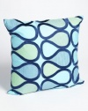 Trina Turk Blue Peacock Abstract 20 x 20 Decorative Pillow