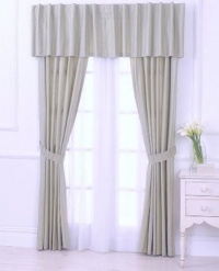 Charter Club Damask Stripe Natural Window Panel & Tie