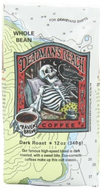 Raven's Brew Whole Bean Deadman's Reach,Dark Roast 12-Ounce Bags (Pack of 2)