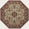 Couristan 3760/6004 Everest Ardebil/Ivory-Red 3-Feet 11-Inch Octagon Rug