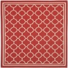 Safavieh CY6918-248 Courtyard Collection Indoor/Outdoor Square Area Rug, 7-Feet 10-Inch, Red and Bone