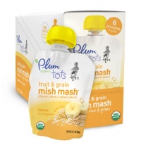 Plum Organics Baby Fruit and Grain Mish Mash, Banana, Rice and Quinoa, 3.17-Ounce Pouches (Pack of 12)