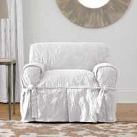 Matelasse Damask Chair Cover