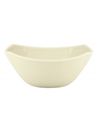 Feature modern elegance on your menu with this Classic Fjord all-purpose bowl. Dansk serves up glossy khaki-colored stoneware with a fluid, sloping edge for a look that's totally fresh.