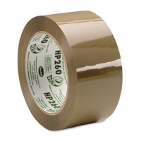 Duck Carton Sealing Tape, 2 Inches x 60 Yards, 3-Inch Core, Tan (HP260T)