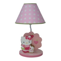 Lambs & Ivy Nursery Lamp with Shade, Hello Kitty and Puppy