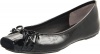 Jessica Simpson Women's Leve Ballerina Flat,Black Patent,9 M US