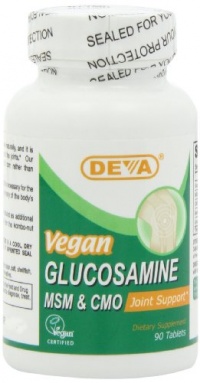 Deva Vegan Vitamins Glucosamine, MSM, CMO, 90 Tablets