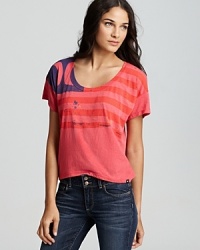 Pair this flag-emblazoned Hurley tee with your favorite jeans for off-duty ease.