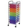 Blue Hills Studio Storage Cart with 10 Drawers, 13-Inch by 38-Inch by 15-1/2-Inch, Multi-Color