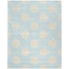 Safavieh Soho Collection SOH724A Handmade Light Blue New Zealand Wool Square Area Rug, 6-Feet