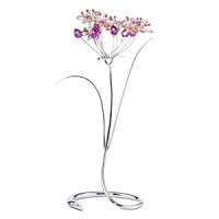 Get this unique flower with blossoms in Cockatoo Red, Rosaline and Fuchsia crystal on a delicate silvertone metal stand. It's beautifully crafted from dozens of delicate crystals and parts. It's a buy you will cherish.