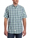 IZOD Men's Short Sleeve Large Plaid Button Down