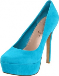 Jessica Simpson Women's Waleo Platform Pump,Aquadisiac Kid Suede,8.5 M US