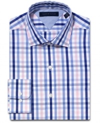 This clean-cut plaid shirt from Tommy Hilfiger is a welcome alternative to a work wardrobe of solids.