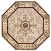 Area Rug 6x6 Octagon Transitional Beige Color - Nourison Versailles Palace Collection