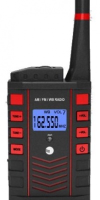 Ambient Weather WR-090 Emergency Pocket AM/FM/WB Weather Alert Radio with Digital Tuner and Flashlight