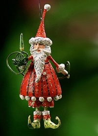 Patience Brewster Mini Dashing Santa Ornament