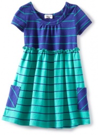 Splendid Littles Baby-girls Infant Lacrosse Stripe Dress, Shamrock/Bluejay, 18-24 Months