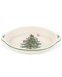 With an historic pattern starring the most cherished symbol of the season, Spode's Christmas Tree au gratin dish is a festive gift to holiday dining. Perfect for serving mac n' cheese or fruit cobblers.