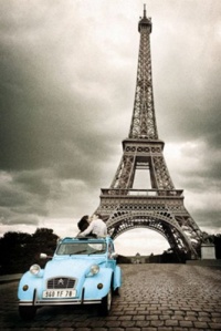 GB Eye Eiffel Tower Car Poster