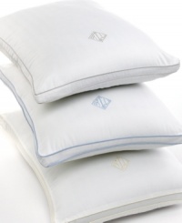 Sumptuous style now made for resting your head. The Lawton pillow from Lauren Ralph Lauren is filled with lush down alternative for supreme comfort. A contrasting satin-bound edging and an embroidered signature crest both heighten this rich design.