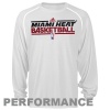 NBA adidas Miami Heat On-Court ClimaLITE Long Sleeve Performance T-Shirt - White