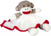 Sock Monkey Plush Lovey Baby Blanket