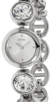 Guess Women's U96006L1 Silver Stainless-Steel Quartz Watch with Silver Dial