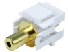 Monoprice Keystone Jack - 3.5mm Stereo, Flush Type (White)