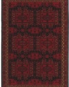 Area Rug 2x4 Rectangle Transitional Brick Red Color - Couristan Kashimar Collection