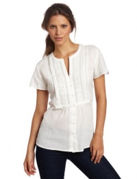 Jones New York Women's Button Front Cut Away Shirt