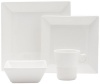 Fortessa Fortaluxe SuperWhite Vitrified China Plaza 16-Piece Place Setting, Service for 4