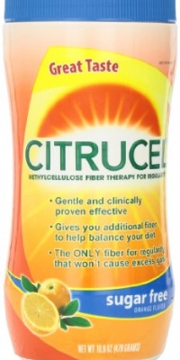 Citrucel Sugar Free Fiber Therapy, Orange, 16.9-Ounce Canister (Pack of 2)