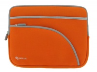 rooCASE Neoprene Netbook Sleeve Case Cover for Toshiba NB505-N508OR 10.1-Inch Netbook Orange (Invisible Zipper Triple-Pocket - Orange)