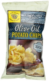 Good Health Kettle Style Olive Oil Potato Chips, Sea Salt, 5-Ounce Bags (Pack of 12)