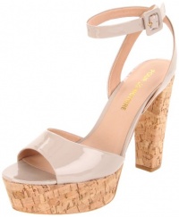 Pour La Victoire Women's Nasha Platform Sandal, Taupe Patent, 9 M US