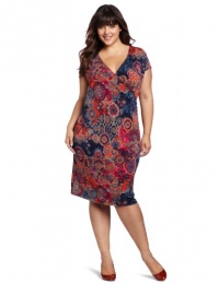 Jones New York Women's Plus-Size Cap Sleeve Dress