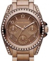 Michael Kors Mini-Size Blair Multi-Function Glitz Watch, Espresso