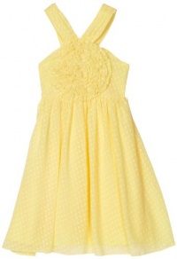 Blush by Us Angels Girls 7-16 Dot Dobby Sundress, Canary, 14