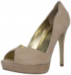 Ivanka Trump Women's Aliza Peep-Toe Pump,Natural Suede,7.5 M US