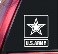 U.S. Army Vinyl Decal Sticker - White