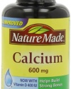 Nature Made Calcium 600mg with Vitamin D 100 Softgels (Pack of 3)